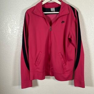 Nike Pink & Navy Full Zip Y2K Track Jacket Size XL
